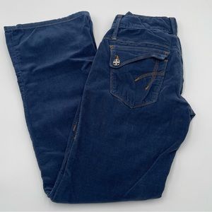 TAG + Brand Navy Blue Corduroy Pants Bootcut Jeans Size 26 Low Rise
